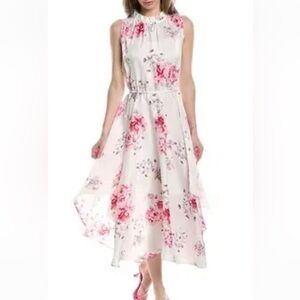 Eva Franco Shentel Pink Floral High Low Dress Size 12